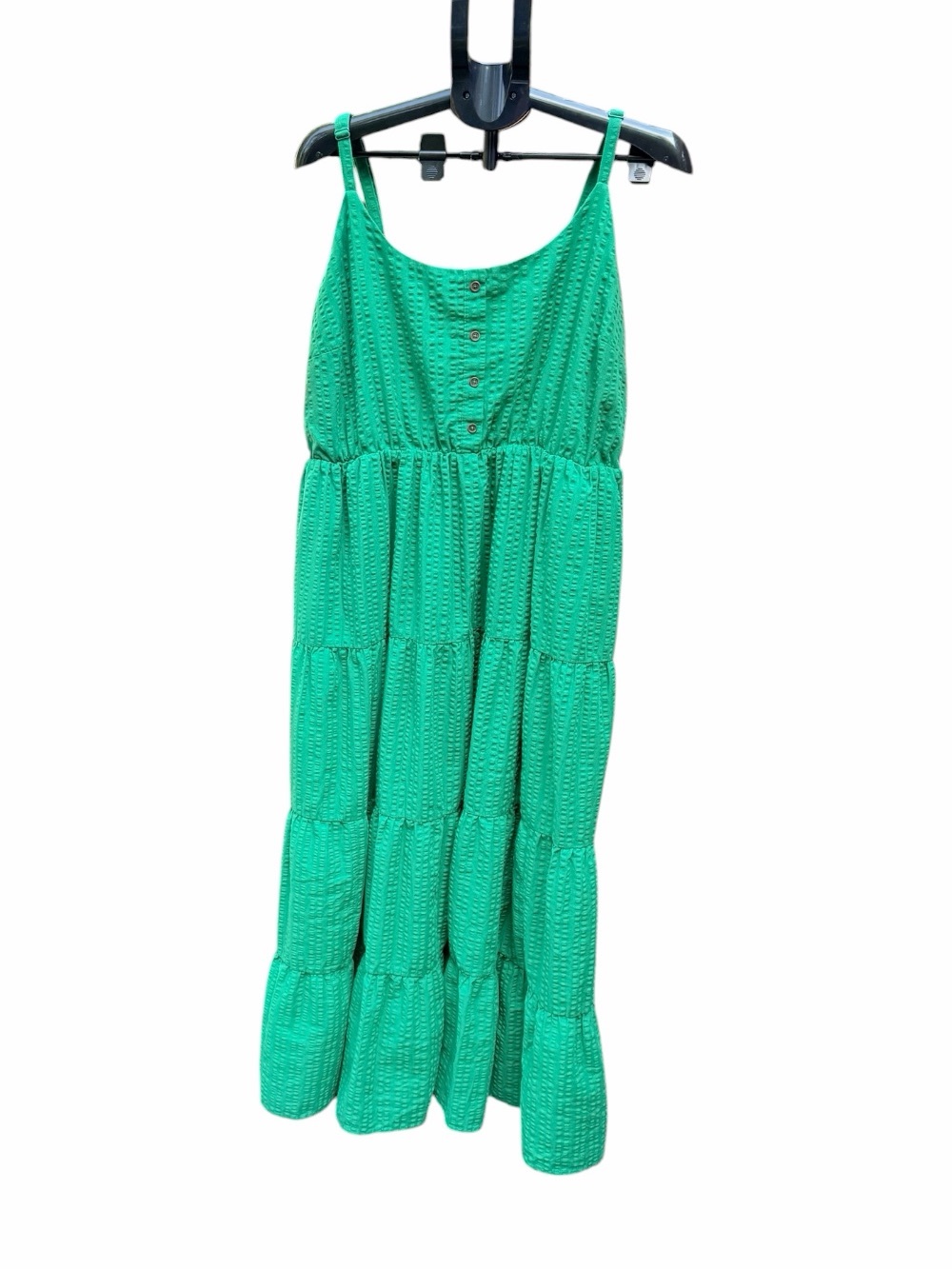 TORRID Green Textured Tiered Button-Front Maxi Dress - Size 2 / XXL